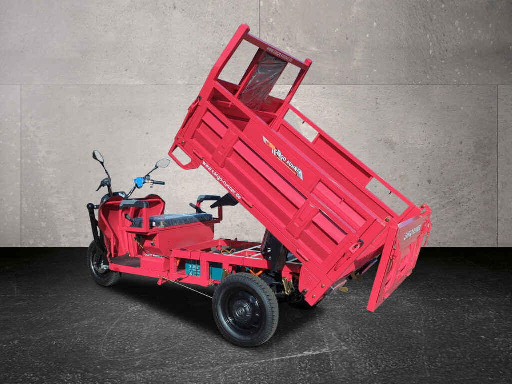 CARGO RUNNER Heavy Duty in rot - Pritsche gekippt