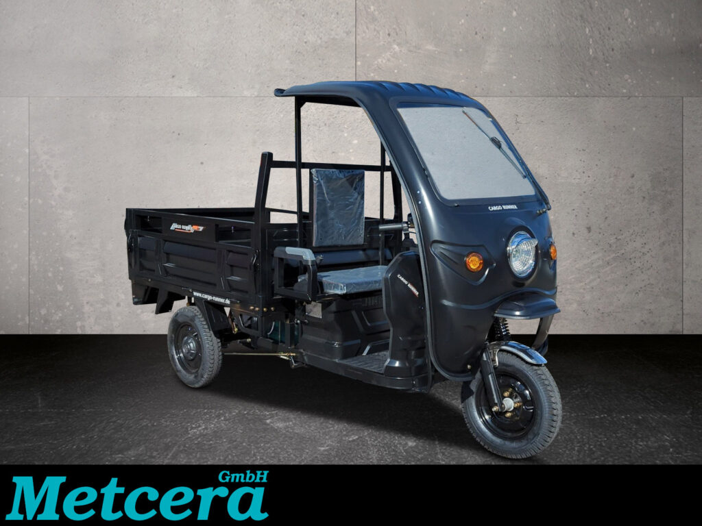 CARGO RUNNER Heavy Duty mit Dach in schwarz - Seitenansicht