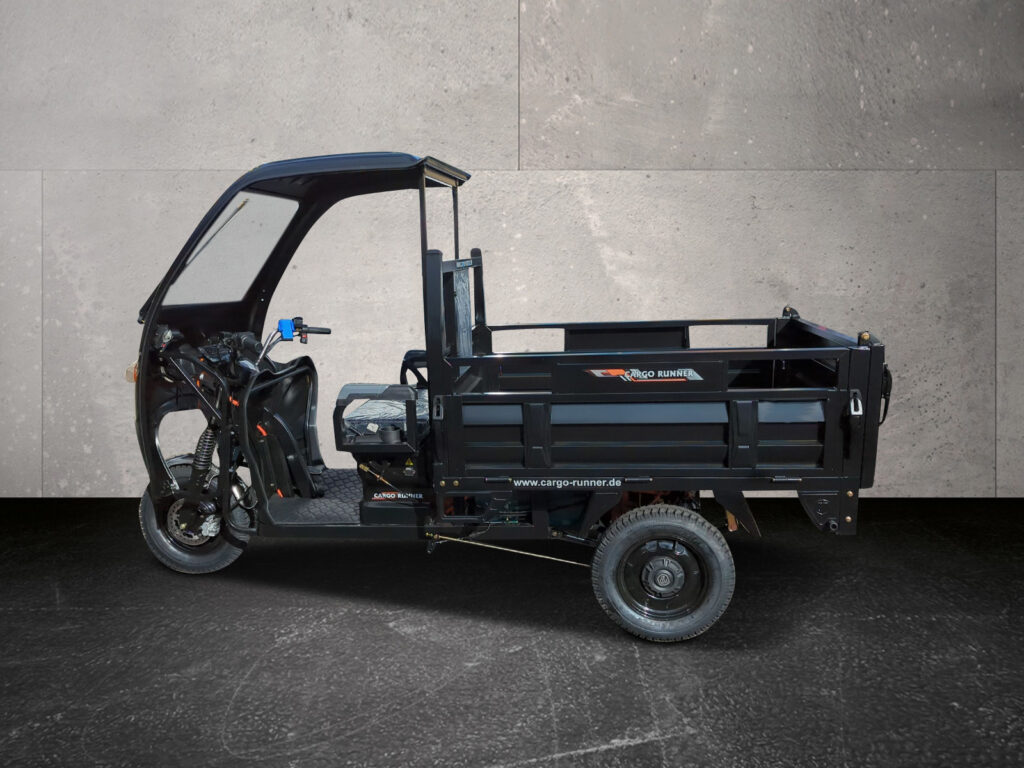 CARGO RUNNER Heavy Duty mit Dach in schwarz - Seitenansicht