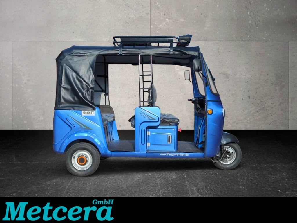 CARGO RUNNER Higo Tuc-Tuc in blau - Seitenansicht