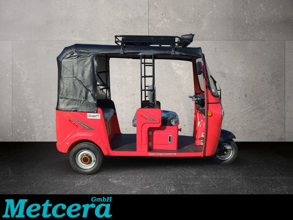 CARGO RUNNER Higo Tuc-Tuc in rot - Seitenansicht